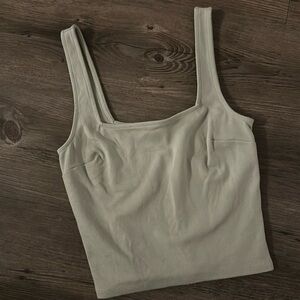 Express crop tank Sage